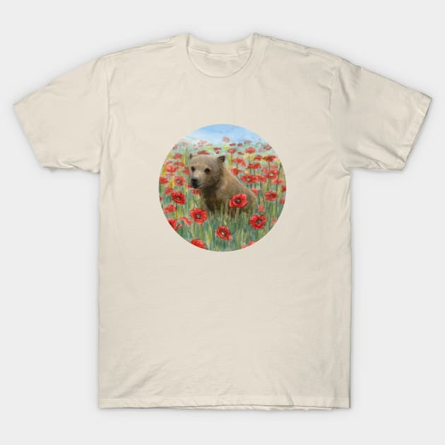 Poppy - Circle T-Shirt by Warbler Creative